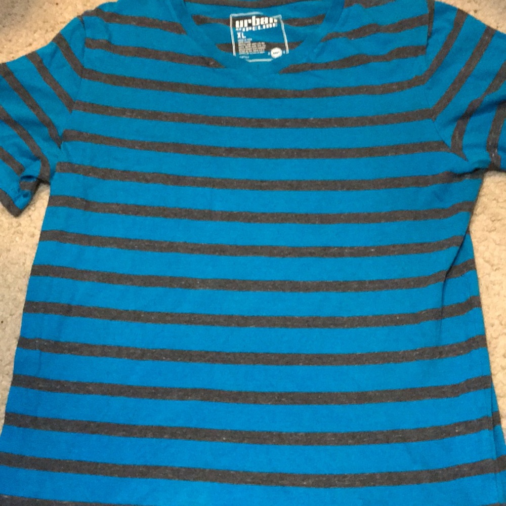 Black and Blue striped T-shirt